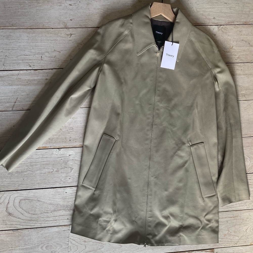 Theory Olive Trench Coat